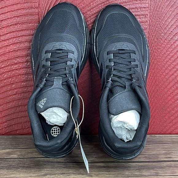 Adidas Duramo 10 GX0711 Running Shoes Black‎ & Iron Metallic Womens Sz 8.5 NEW - Picture 7 of 9